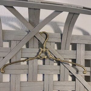 Vintage brass coat hanger ornate details bridal hanger photography prop